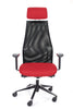 Udobni pisarniški stol dynamic xl v rdeči barvi z vzglavnikom
