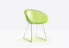 transparenten plastičen stol gliss zelene barve