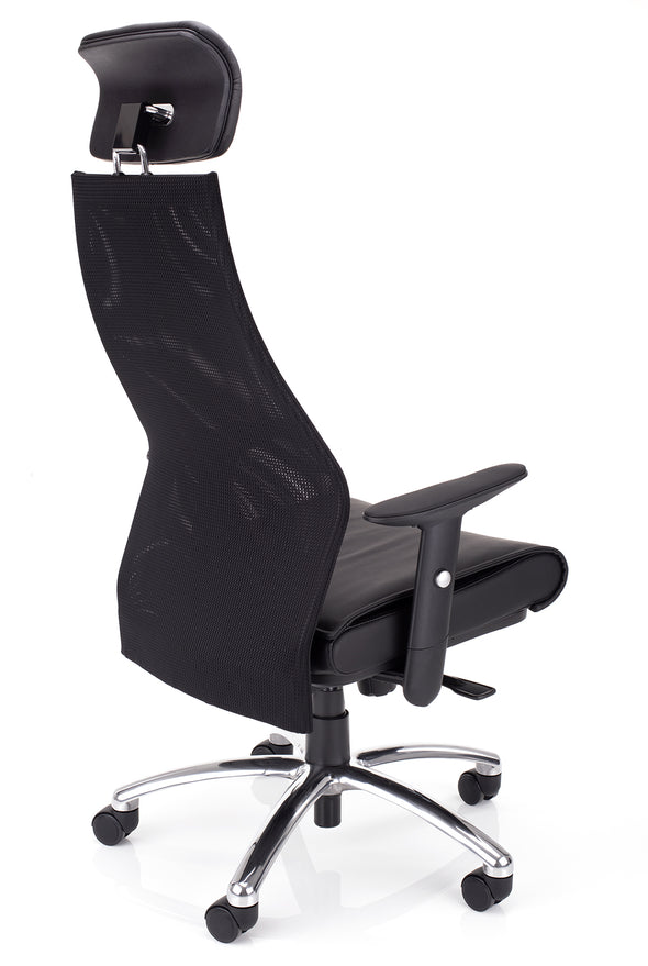 Udobni delovni stol dynamic evolution v črni barvi z možnostjo prilagoditve sile nagiba
