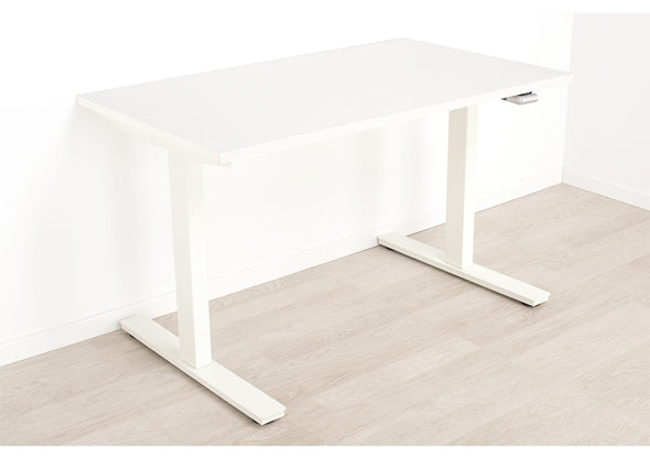ročna dvižna pisalna miza manual z belo mizno ploščo