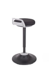 Gibljiv stol balance v blagu črne barve z enostavnim dvižnim mehanizmom