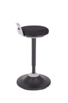 Gibljiv stol balance v blagu črne barve z ročico za enostavno premikanje stola