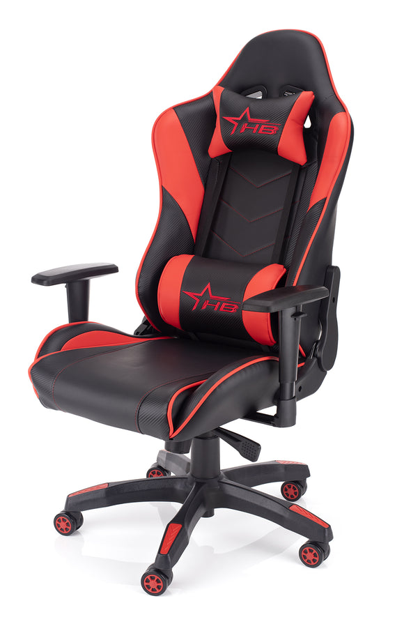 Outlet Gaming stol Raptor - črno/rdeč