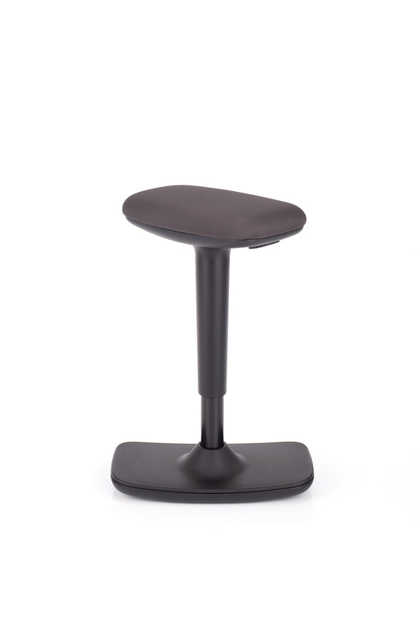 Gibljiv stol leo v blagu črne barve