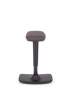 Ravnotežni stol leo v blagu črne barve z ergonomsko oblikovanim sedežem