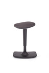 Ravnotežni stol leo v blagu črne barve z tapeciranim sedežem v peni