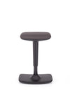 Delovni stol leo v blagu črne barve z gibljivim podnožjem
