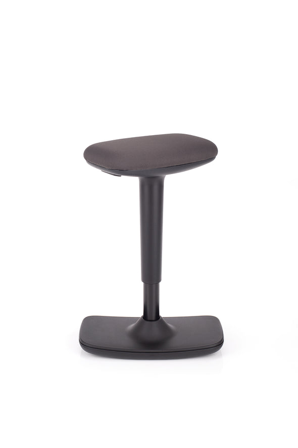 Ravnotežni stol leo v blagu črne barve z sedežem nastavljivim po višini s pomočjo plinske vzmeti