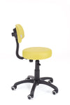 Večnamenski prilagodljivi stol jurček v blagu rumene barve primeren za krajše sedenje