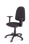Kvalitetni pisarniški stol beta v blagu črne barve z udobnim ergonomsko oblikovanim sedežem
