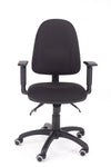 Pisarniški stol beta multi v blagu črne barve z udobnim ergonomsko oblikovanim sedežem