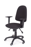 Pisarniški kvalitetni stol beta multi v blagu črne barve z multi mehanizmom
