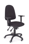 Otroški udobni pisarniški stol beta multi v kvalitetnem blagu črne barve z mnogimi nastavitvami