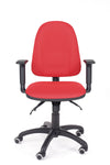 Udobni računalniški stol beta multi v blagu rdeče barve