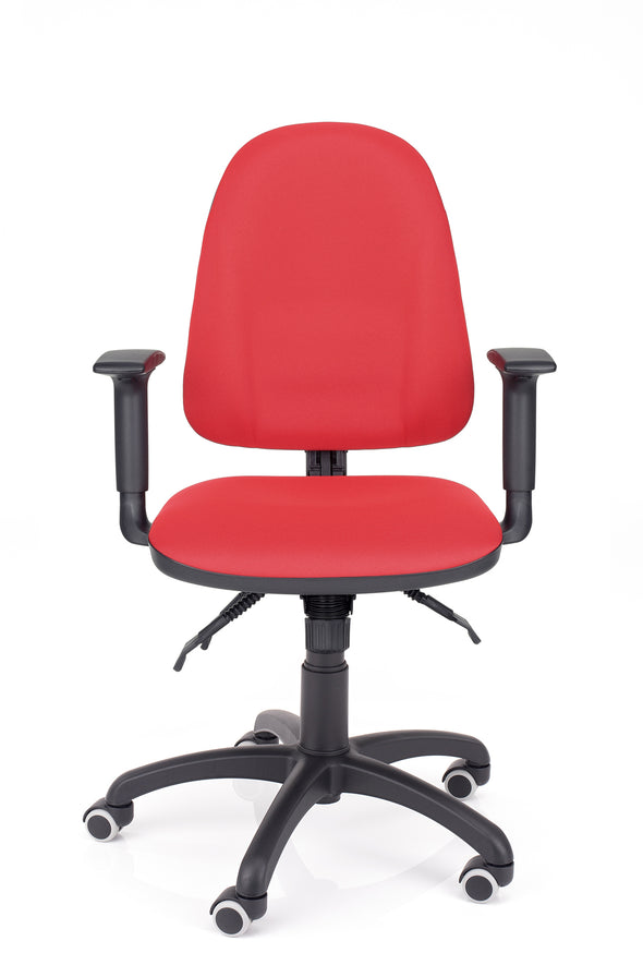 Otroški udobni stol beta multi v blagu rdeče barve