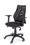 Ergonomski delovni stol dynamic classic z naslonom v črni mreži za zračnost in sedežem črne barve  tapeciranim v kvalitetno blago