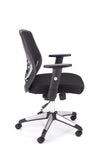 Kvaliteten delovni stol delta v črni barvi z ergonomsko oblikovanimi dvižnimi ročnimi opirali