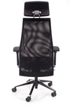 Kakovosten pisarniški stol dynamic v črni barvi z ergonomsko oblikovanim naslonom s poudarjeno ledveno podporo