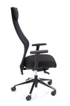 Kakovosten delovni stol dynamic elegance v črni barvi z 4D mehkimi ročnimi opirali