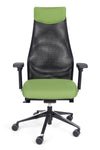 Kakovosten pisarniški stol dynamic elegance v zeleni barv z naslonom v zračni mreži