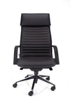Močan direktorski stol president iz usnja črne barve z udobnim sedežem in ergonomskim naslonom