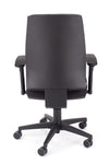 Ergonomski računalniški stol sigma v blagu črne barve z ergonomsko oblikovanim naslonom za maksimalno udobje