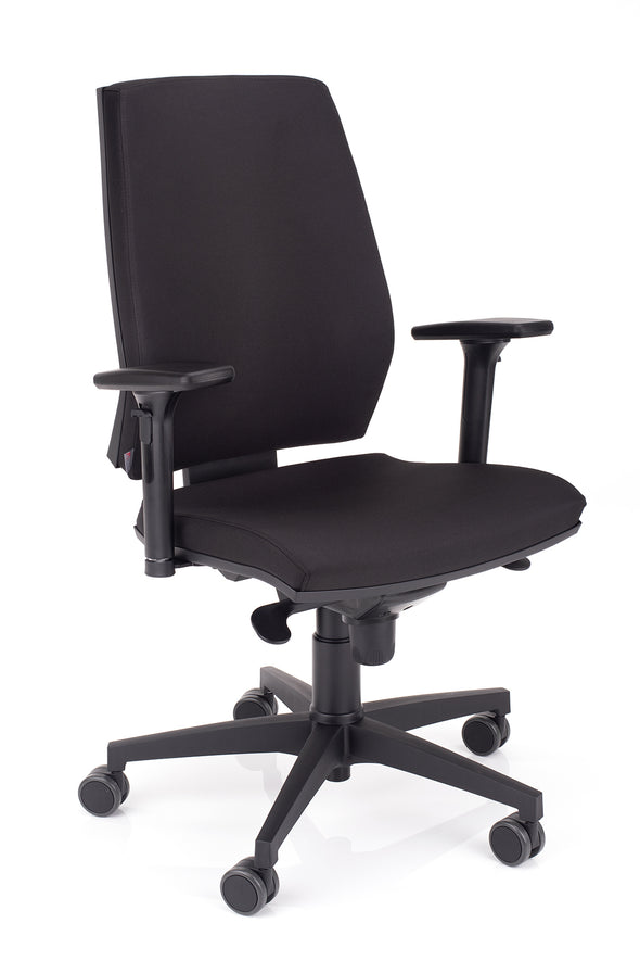 Eleganten pisarniški stol sigma v blagu črne barve za maksimalno udobje