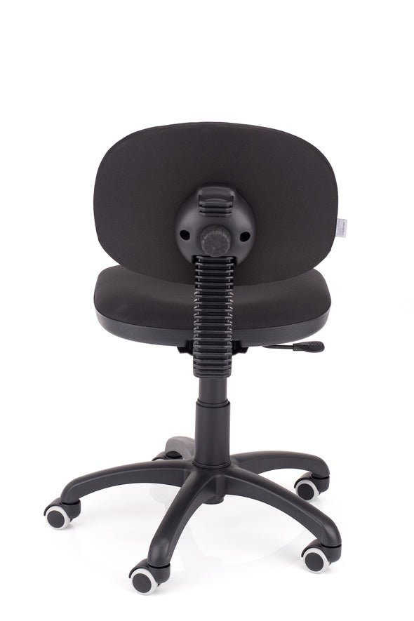 Kakovosten otroški stol styl v blagu črne barve z ergonomsko oblikovanim naslonom