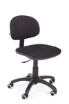 Majhen otroški pisarniški stol styl v blagu črne barve nudi dobro podporo hrbtenici