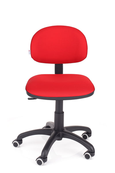 Udoben otroški pisarniški stol styl v blagu rdeče barve