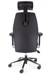 Ergonomski delovni stol vision črne barve z kvalitetnim naslonom in napihljivo ledveno podporo za optimalno nastavitev