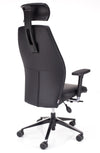 Eleganten pisarniški stol vision črne barve z stabilnimi gumiranimi kolesi primernimi za občutljivo podlago