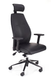 Udoben računalniški stol vision črne barve z kakovostnim kovinskim podnožjem katero zagotavlja stabilnost in trajnost