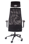 Kvaliteten delovni stol dynamic xl v črni barvi z ergonomsko oblikovanim naslonom s poudarjeno ledveno podporo