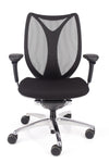 Kvalitetni pisarniški stol sabrina črne barve z ergonomsko oblikovanim mehkim sedežem 