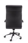 Kakovosten pisarniški stol ambasador v usnju črne barve z ergonomsko oblikovanim naslonom za udobno sedenje