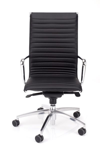 Eleganten pisarniški stol alia v blagu črne barve