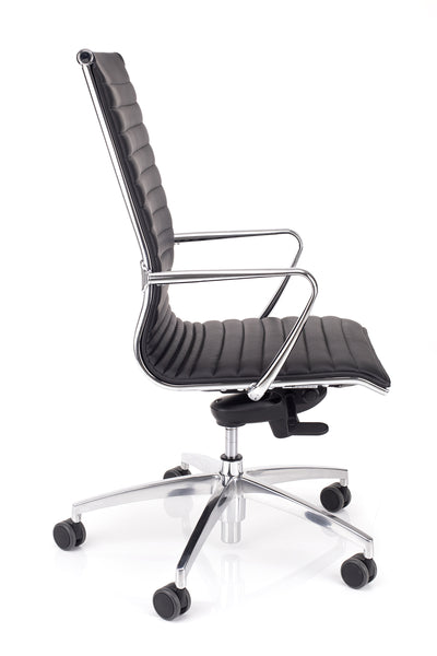 Ergonomski pisarniški stol alia v blagu črne barve