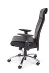Kakovosten delovni stol stanley iz usnja v črni barvi elegantnega videza